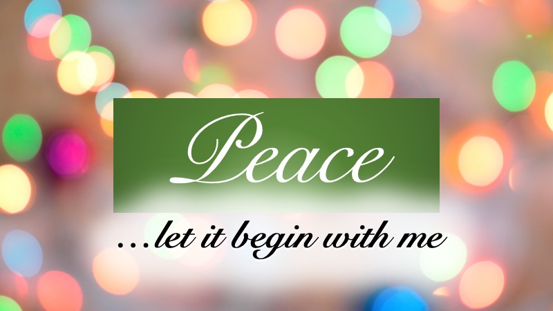 Peace… let it begin with mewith Rev. John Riley